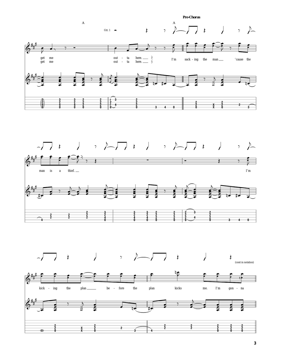 Get Me Outta Here Get Me Outta Here Guitar Tablature scores gallery preview page 3