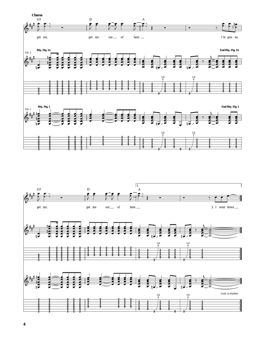 Get Me Outta Here Get Me Outta Here Guitar Tablature scores gallery preview page 4