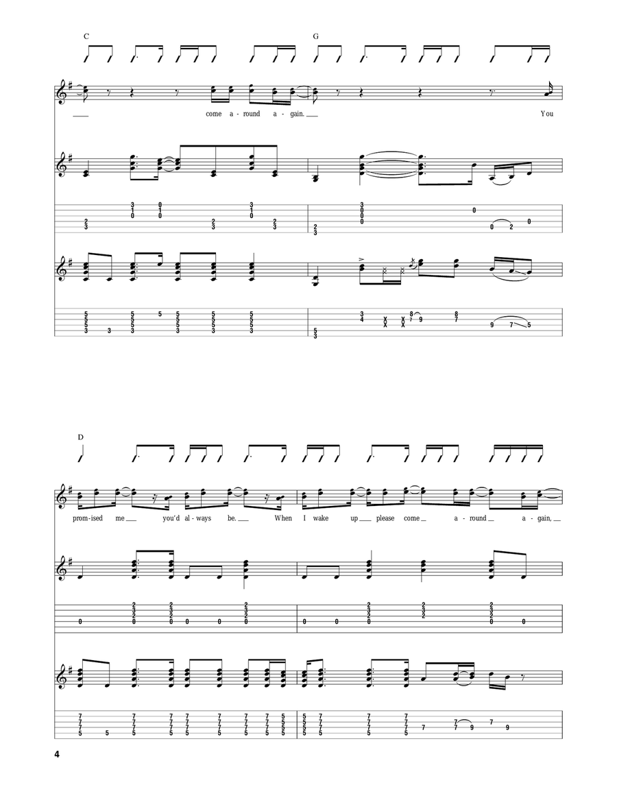 Come Around Again Come Around Again Guitar Tablature scores gallery preview page 4