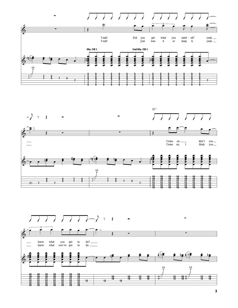 Take It Or Leave It Take It Or Leave It Guitar Tablature scores gallery preview page 3