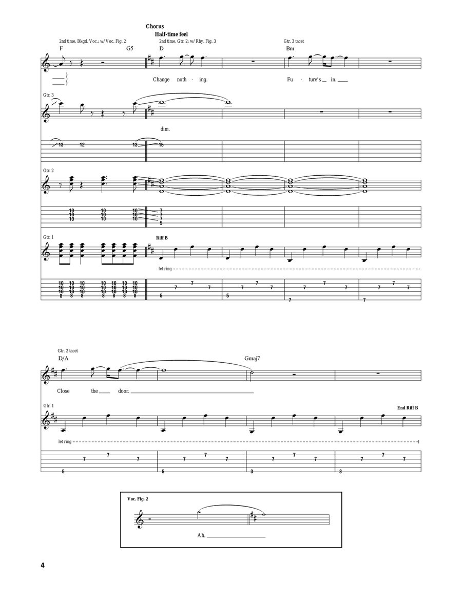 Lazy Gun Lazy Gun Guitar Tablature scores gallery preview page 4