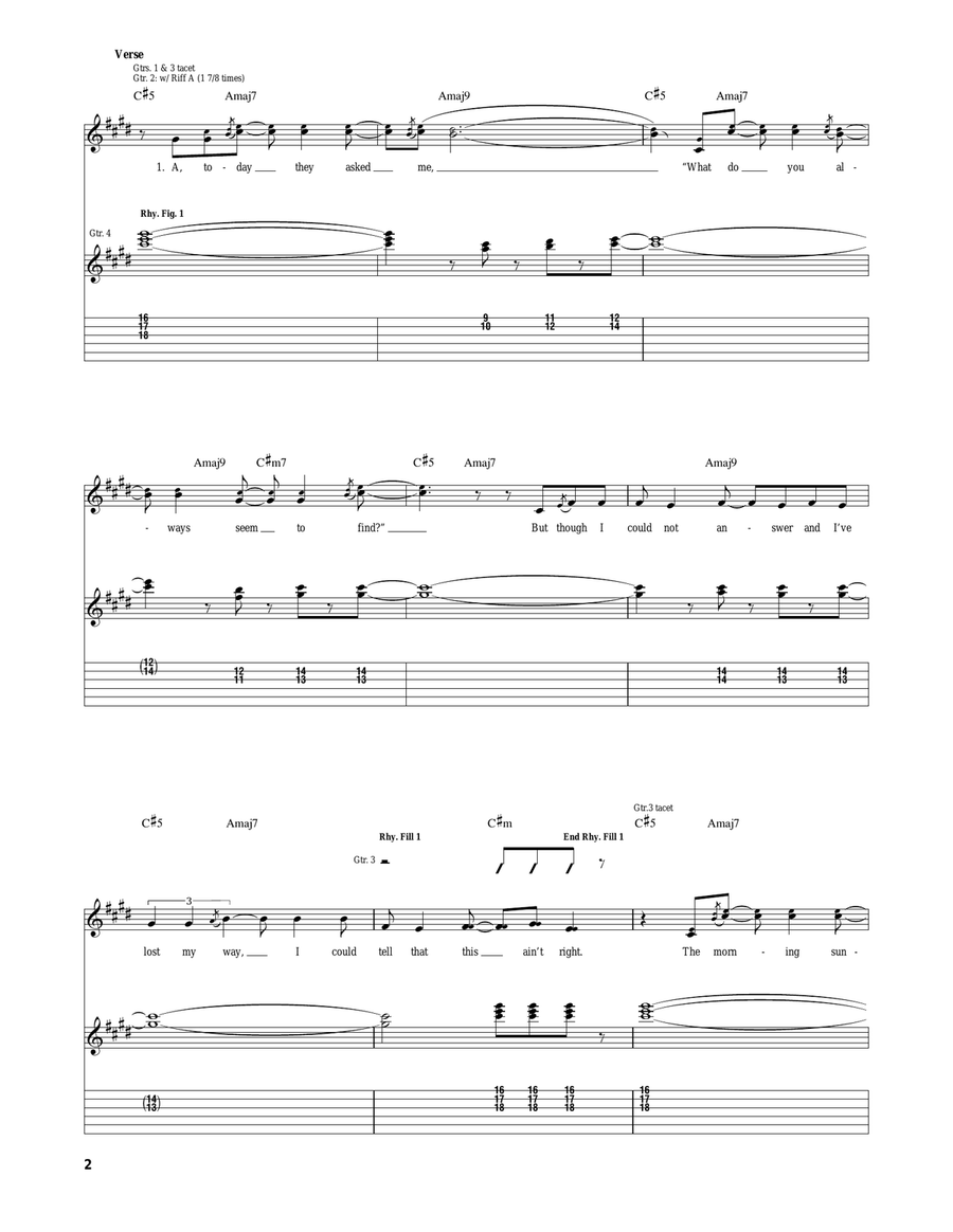 I Don't Know I Don't Know Electric Guitar scores gallery preview page 2