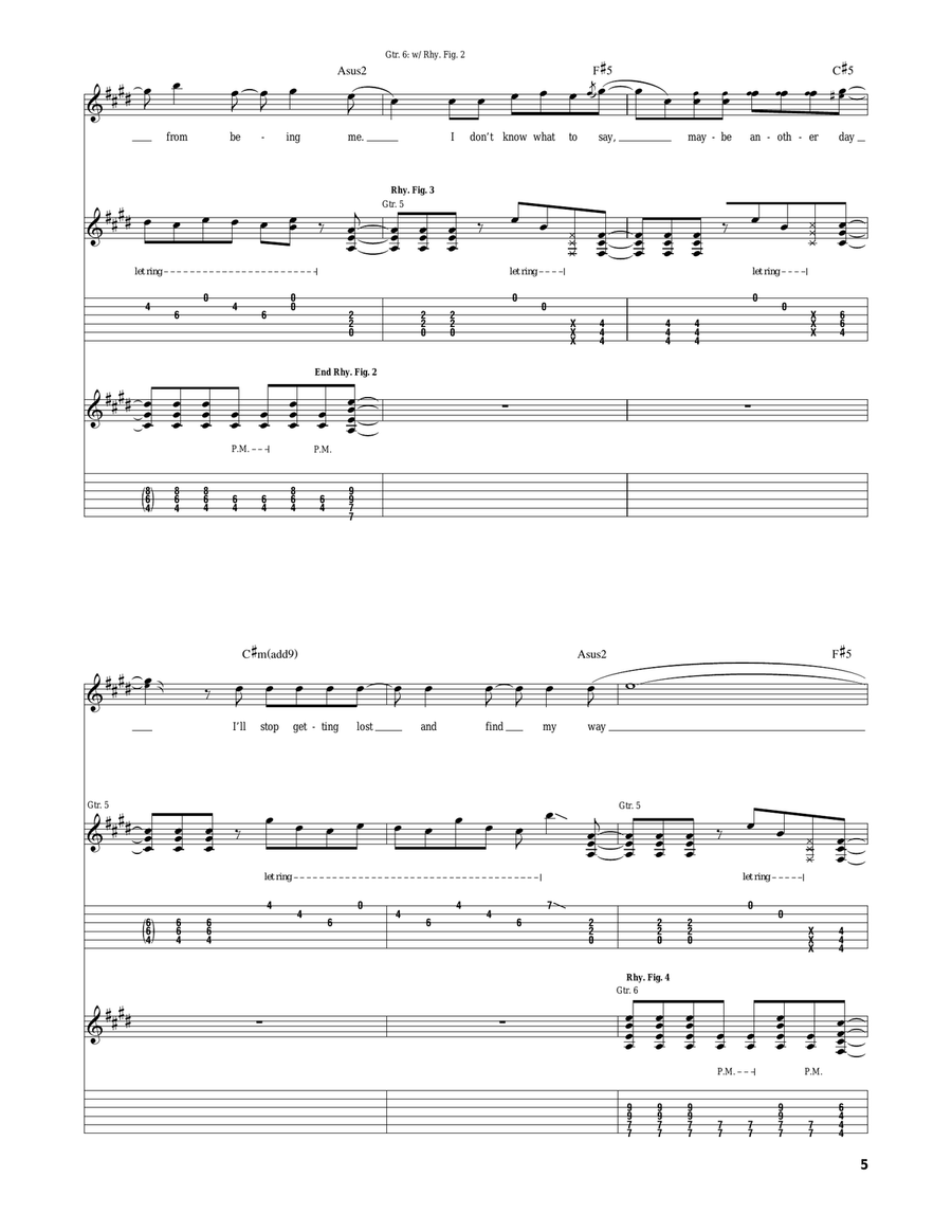 I Don't Know I Don't Know Electric Guitar scores gallery preview page 5