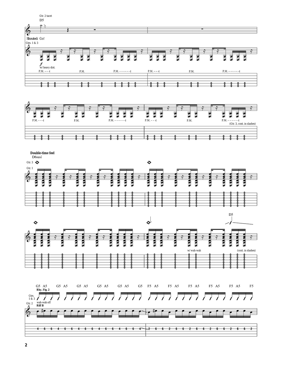 We Still Kill The Old Way Electric Guitar scores gallery preview page 2