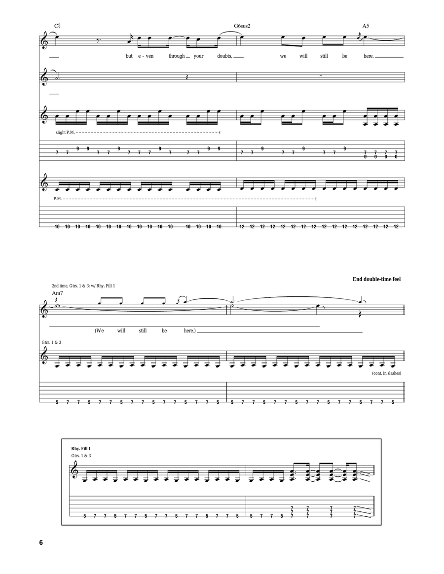 We Still Kill The Old Way Electric Guitar scores gallery preview page 6