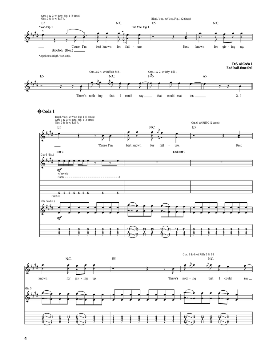 At Least I'm Known For Something Acoustic Guitar scores gallery preview page 4