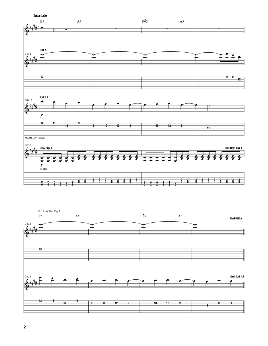 Failure's Not Flattering Failure's Not Flattering Acoustic Guitar scores gallery preview page 2