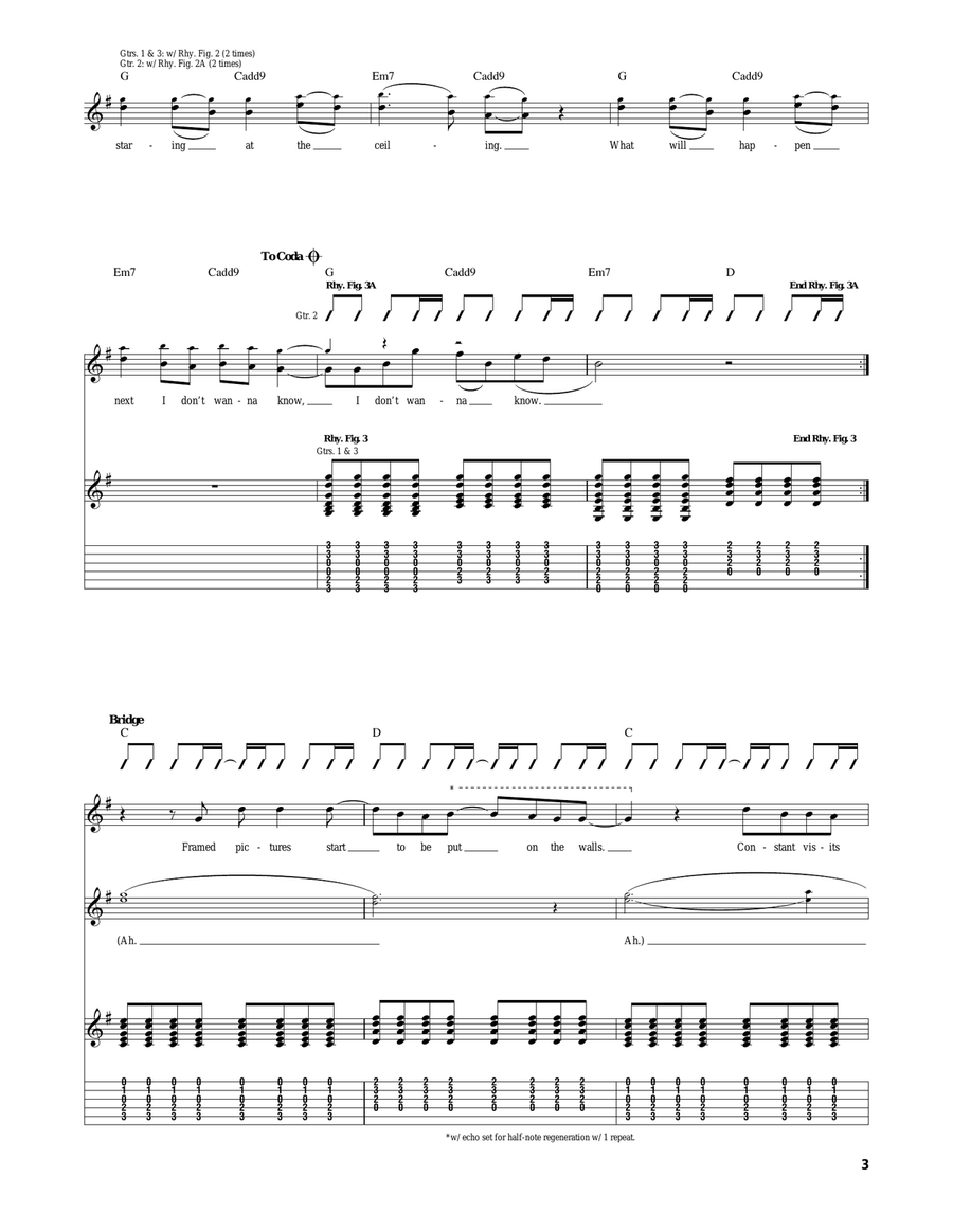I Don't Wanna Know I Don't Wanna Know Acoustic Guitar scores gallery preview page 3
