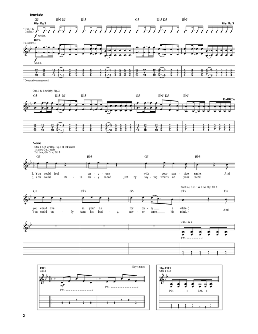 Over The Head, Below The Knees Acoustic Guitar scores gallery preview page 2