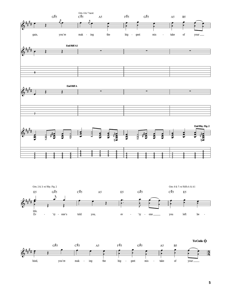 Your Biggest Mistake Your Biggest Mistake Acoustic Guitar scores gallery preview page 5