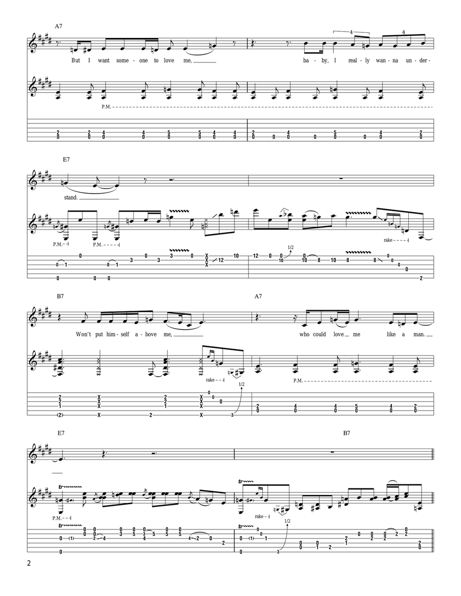 Love Me Like A Man Acoustic Guitar scores gallery preview page 2