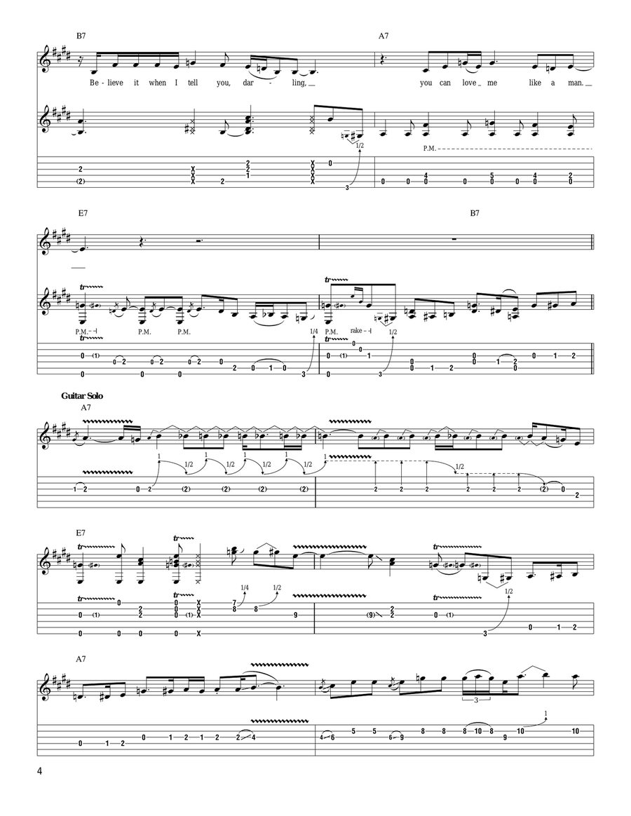 Love Me Like A Man Acoustic Guitar scores gallery preview page 4