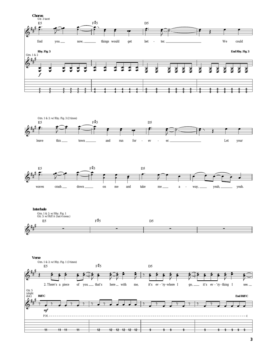 Ocean Avenue Ocean Avenue Acoustic Guitar scores gallery preview page 3