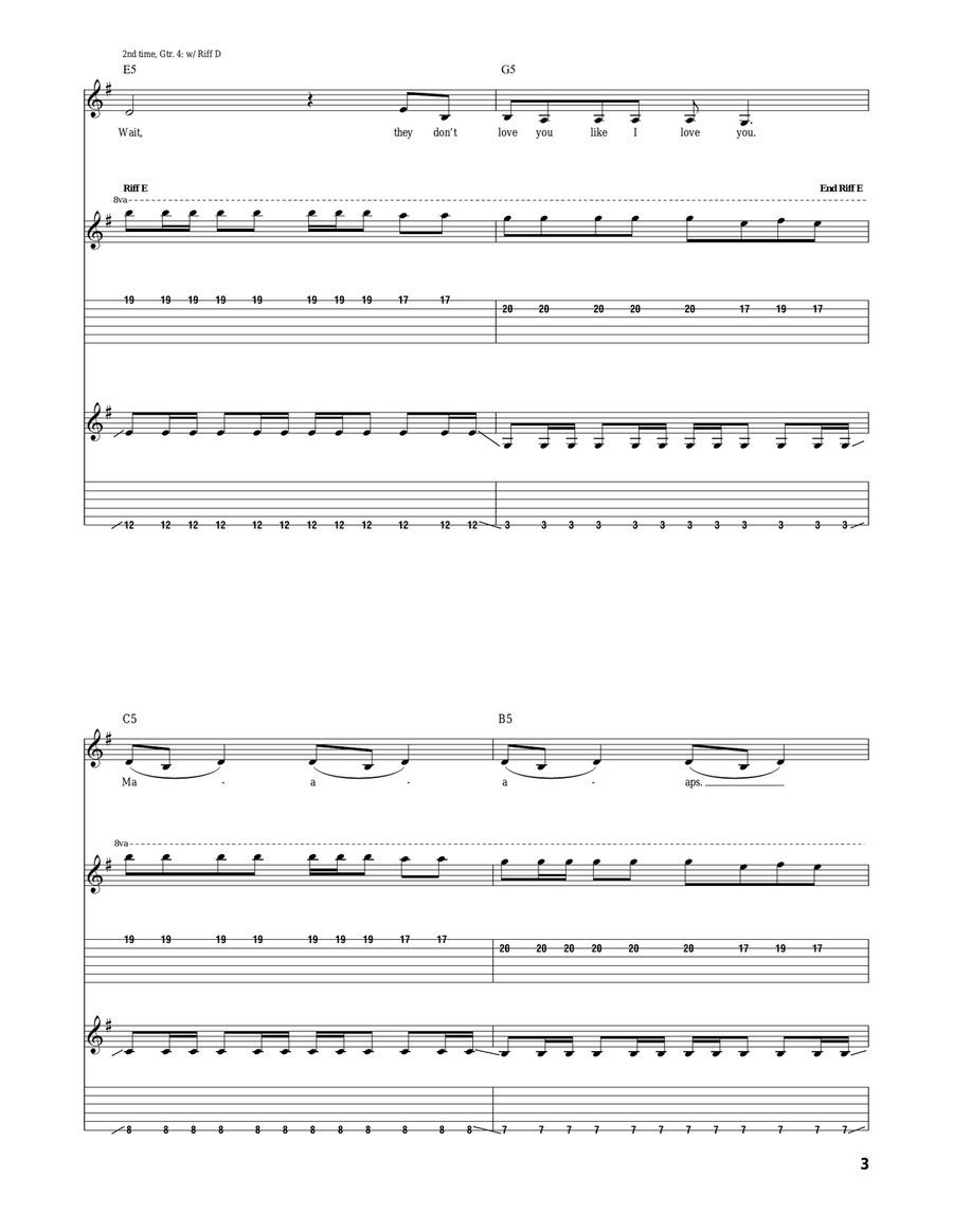 Maps Maps Acoustic Guitar scores gallery preview page 3