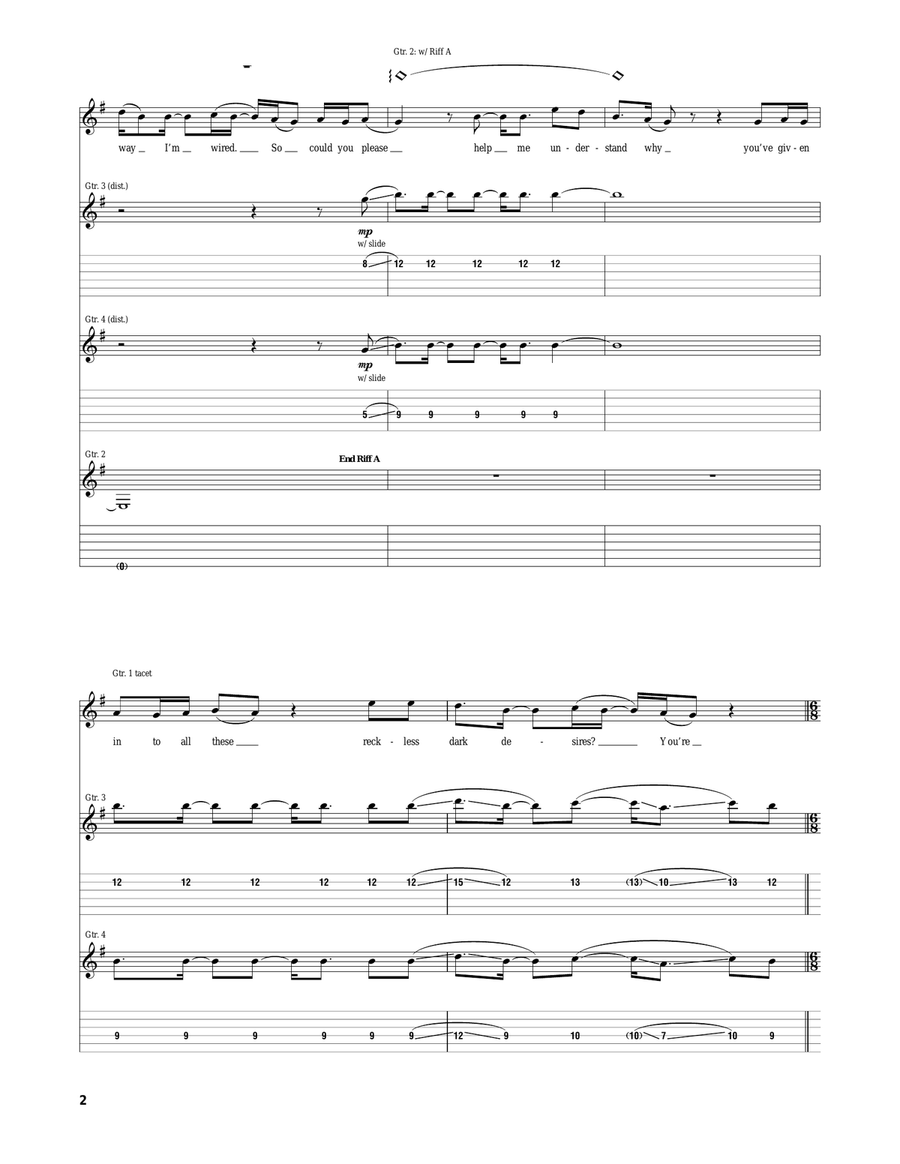 The Outsider The Outsider Electric Guitar scores gallery preview page 2