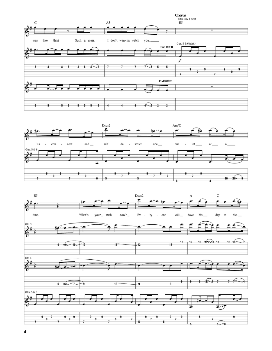 The Outsider The Outsider Electric Guitar scores gallery preview page 4