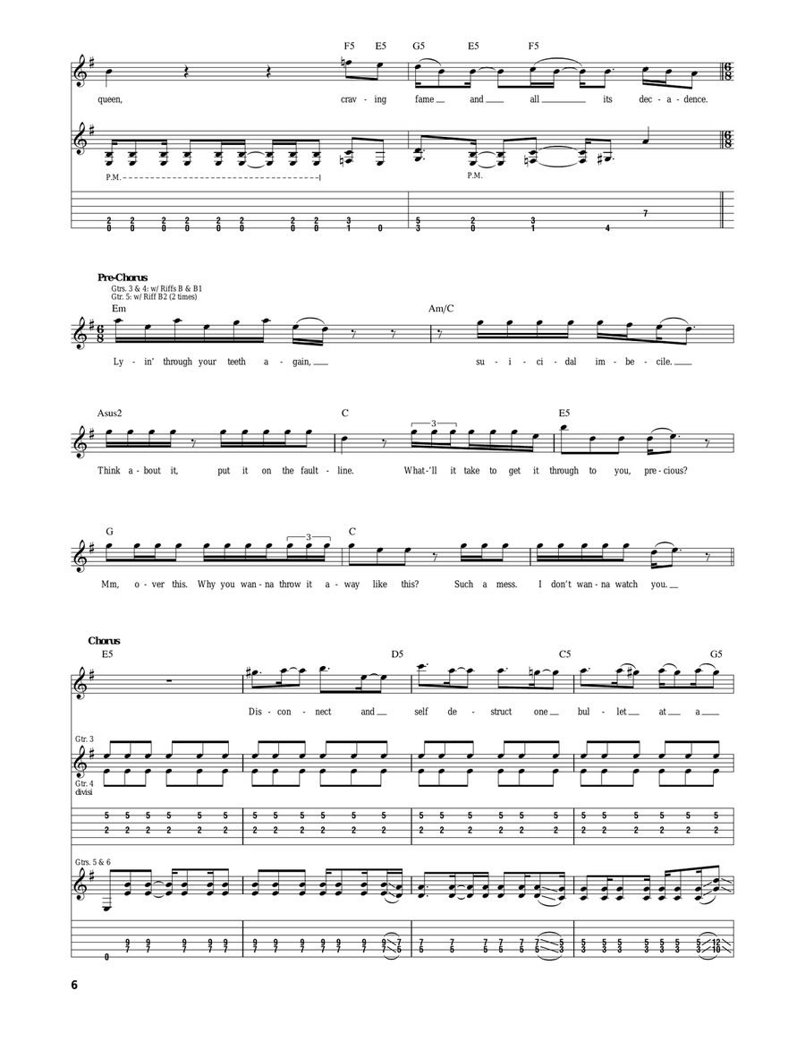 The Outsider The Outsider Electric Guitar scores gallery preview page 6
