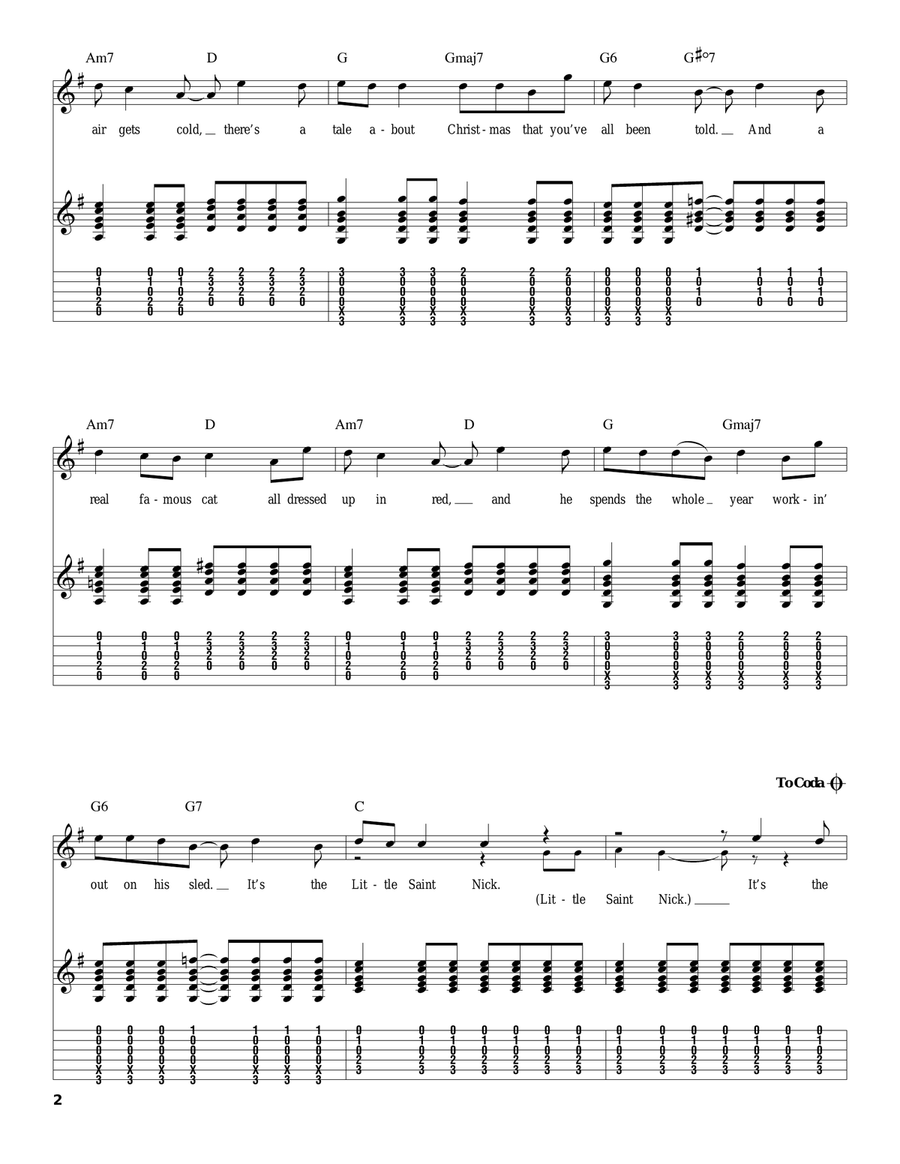Little Saint Nick Little Saint Nick Acoustic Guitar scores gallery preview page 2
