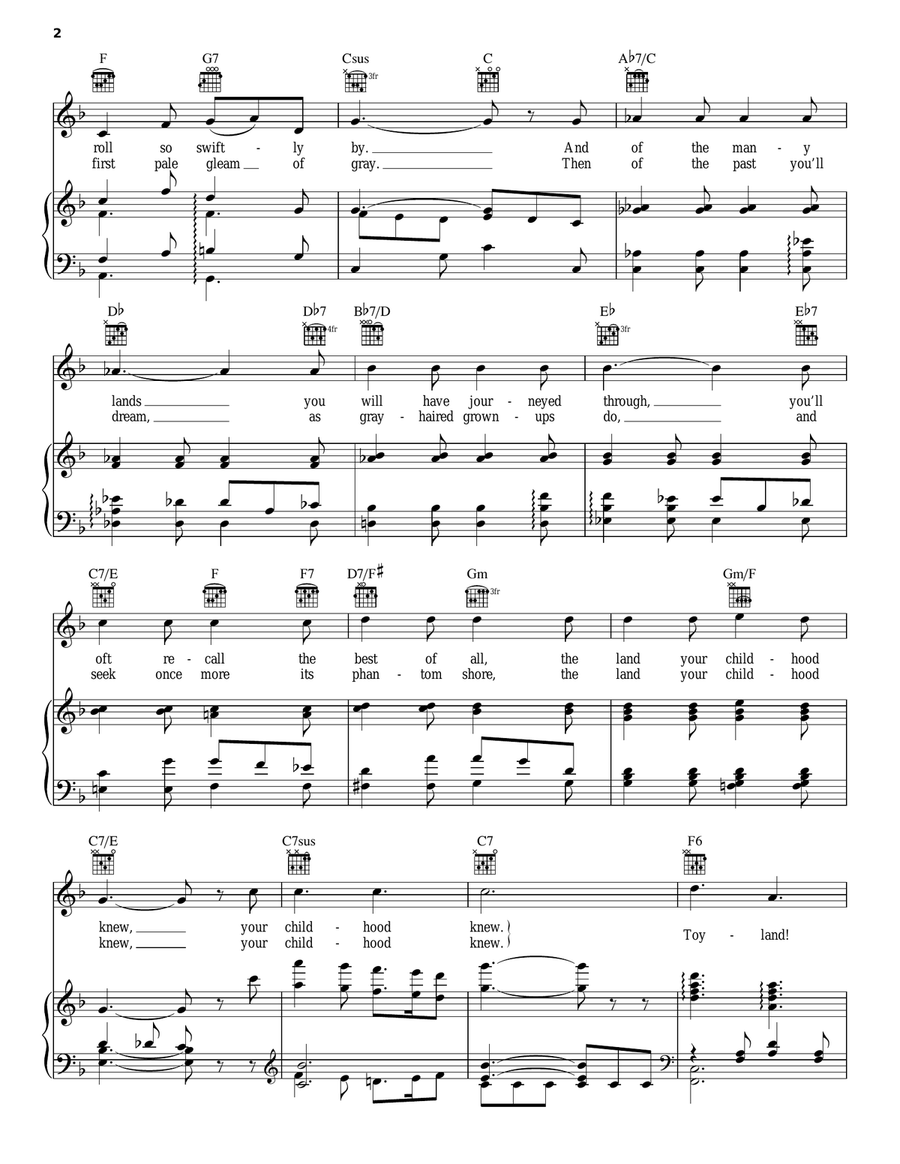 Toyland Toyland Piano, Vocal, Guitar scores gallery preview page 2