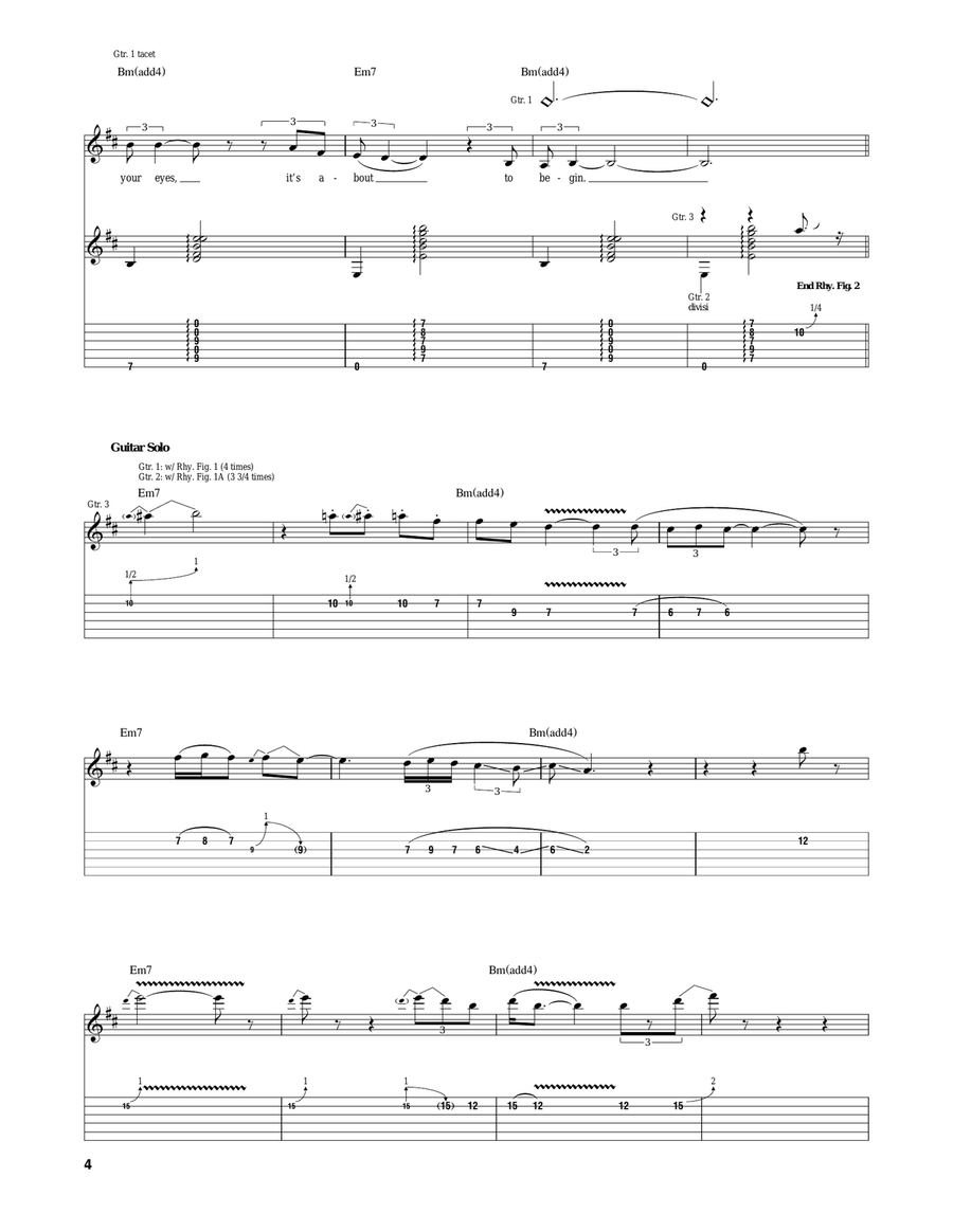 About To Begin About To Begin Electric Guitar scores gallery preview page 4