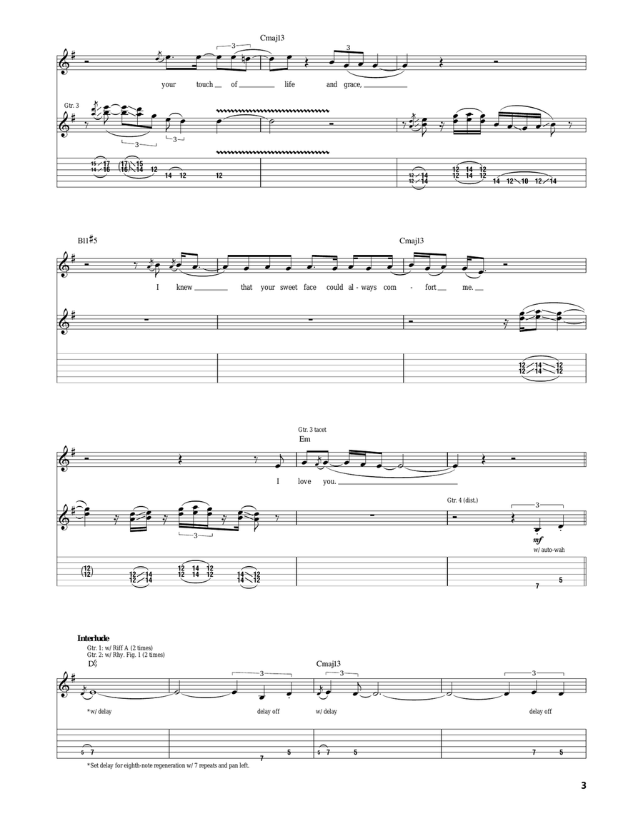 In This Place In This Place Electric Guitar scores gallery preview page 3