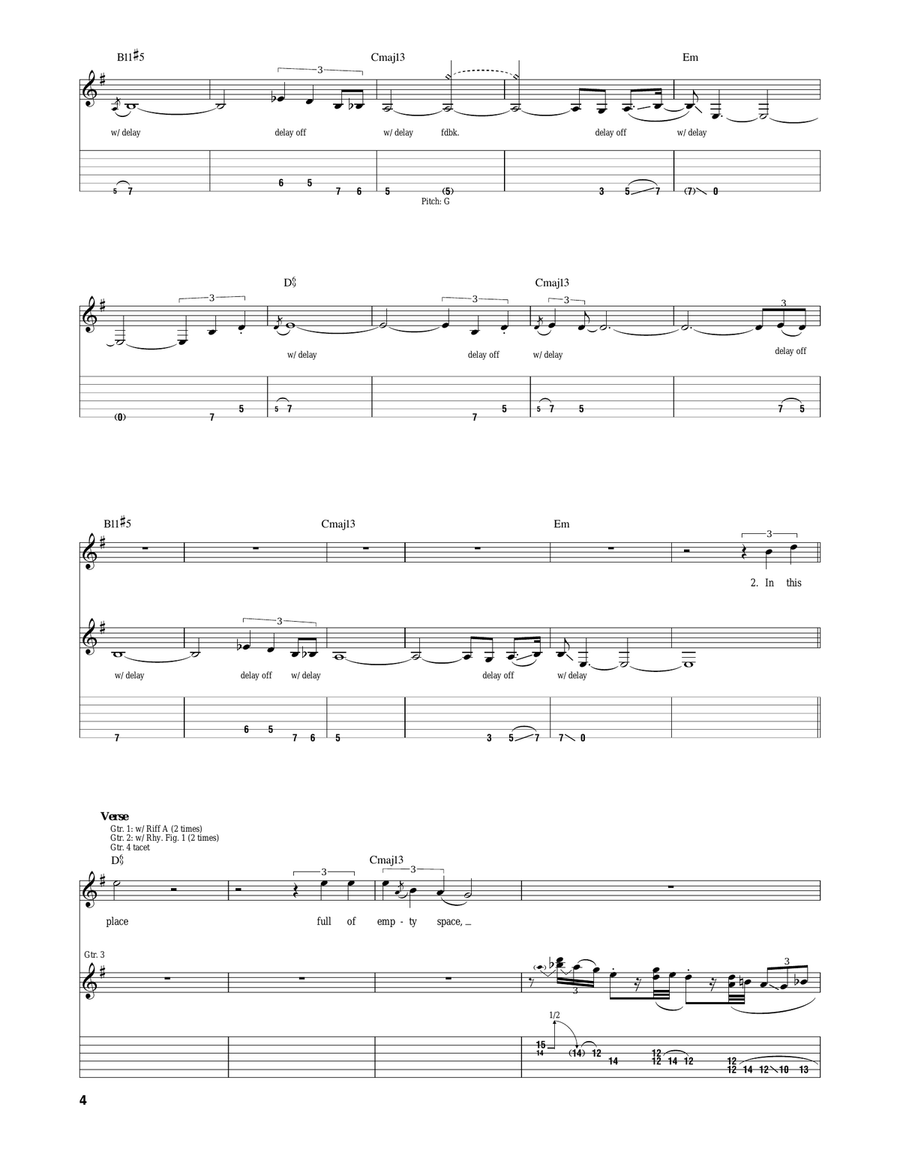 In This Place In This Place Electric Guitar scores gallery preview page 4
