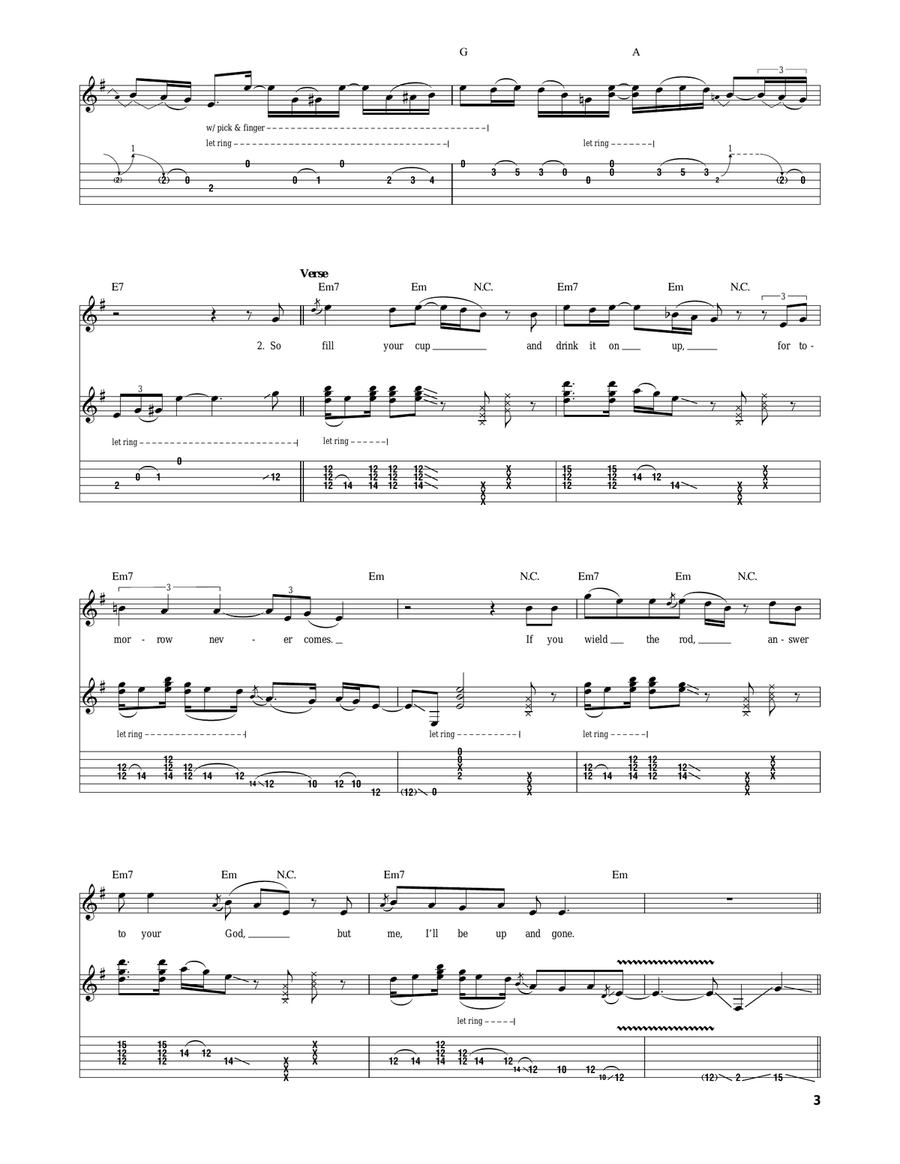 Little Bit Of Sympathy Little Bit Of Sympathy Electric Guitar scores gallery preview page 3