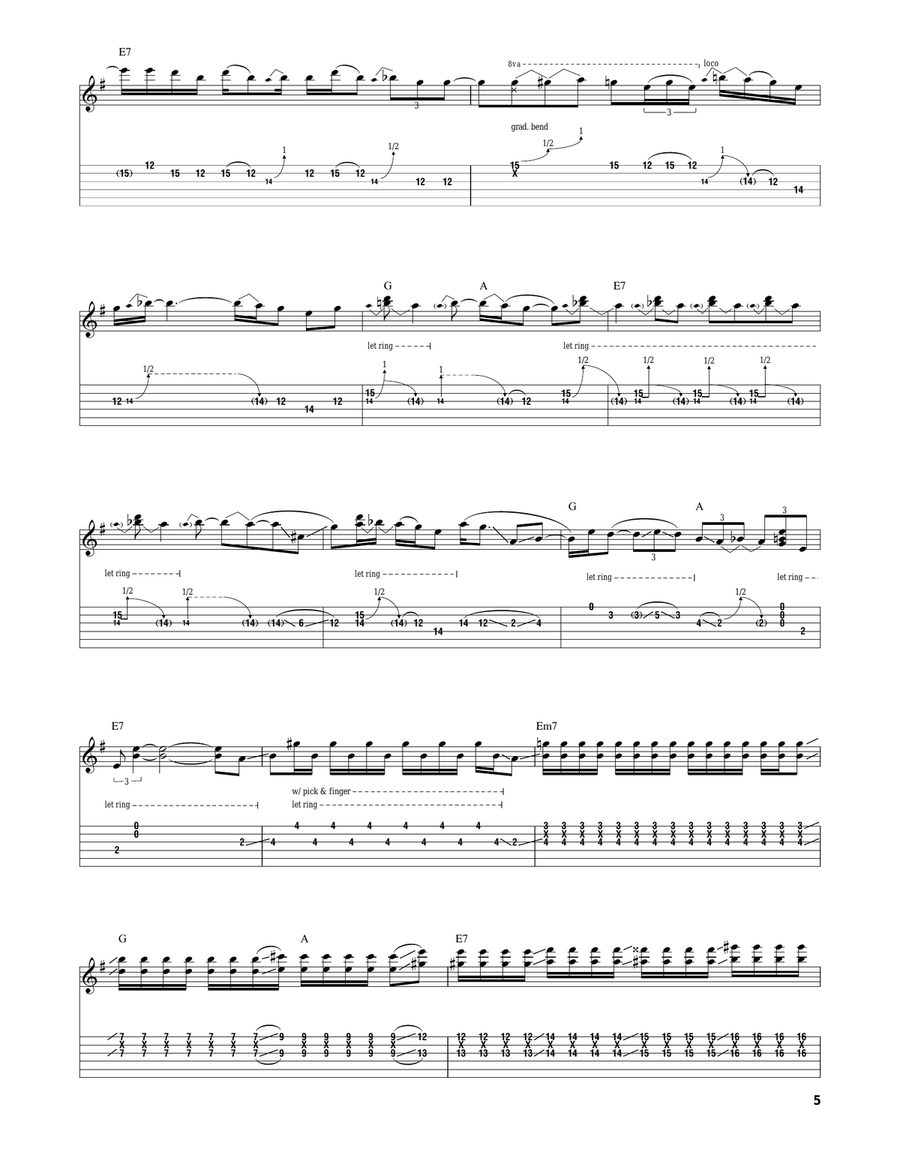 Little Bit Of Sympathy Little Bit Of Sympathy Electric Guitar scores gallery preview page 5
