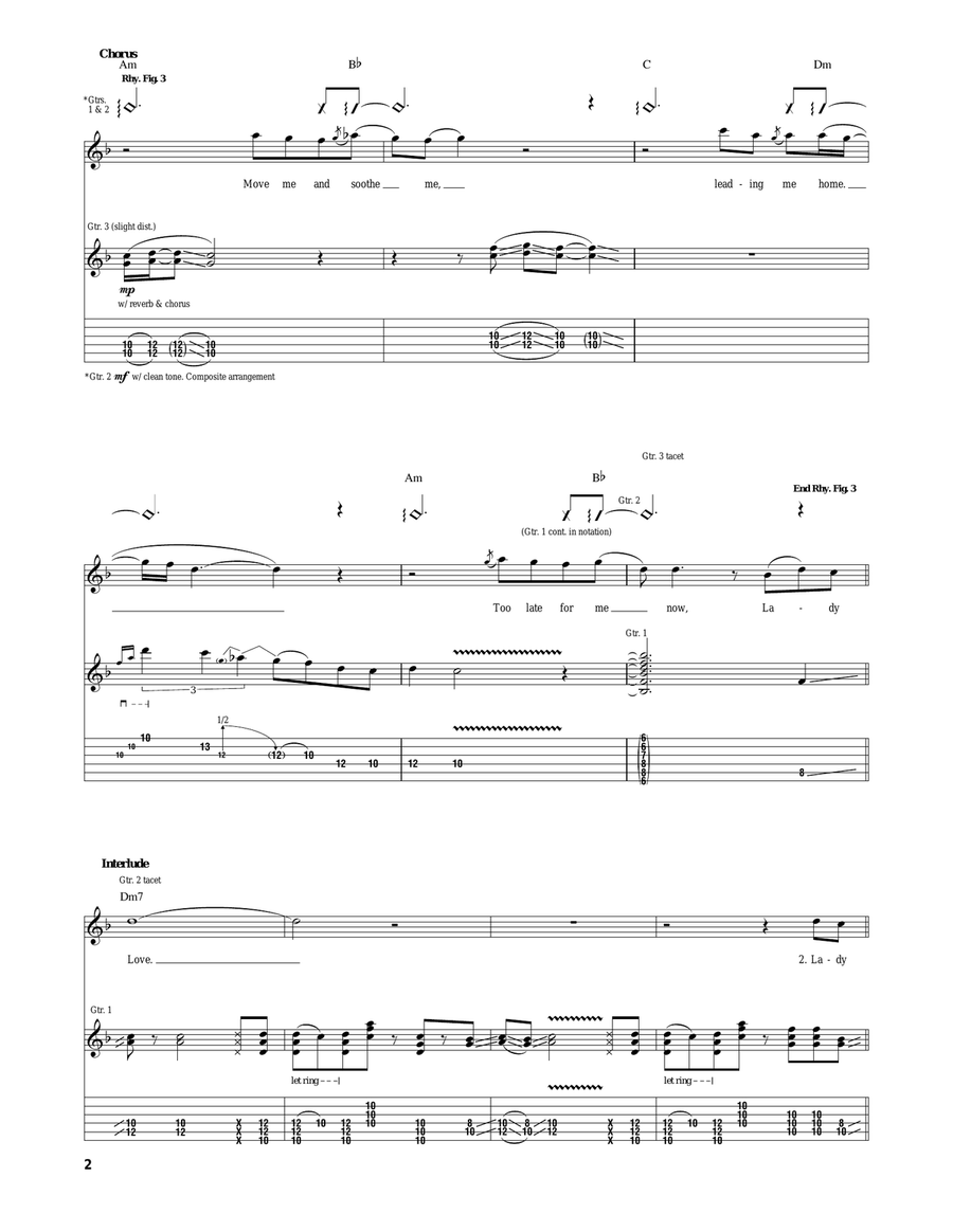Lady Love Lady Love Electric Guitar scores gallery preview page 2