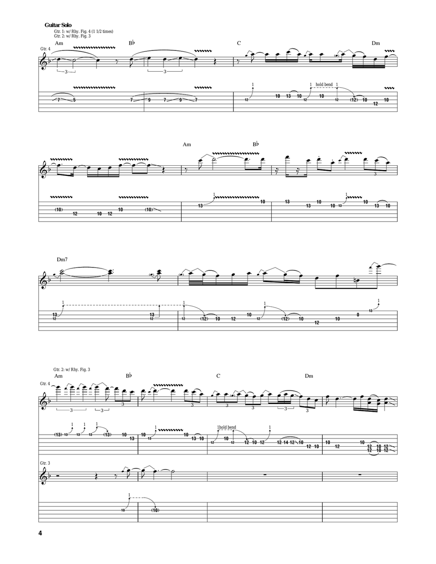 Lady Love Lady Love Electric Guitar scores gallery preview page 4