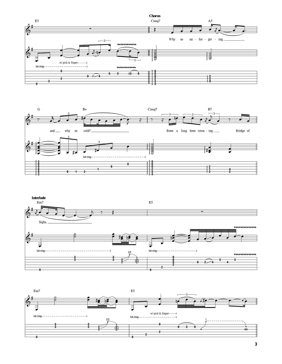 Bridge Of Sighs Bridge Of Sighs Electric Guitar scores gallery preview page 3
