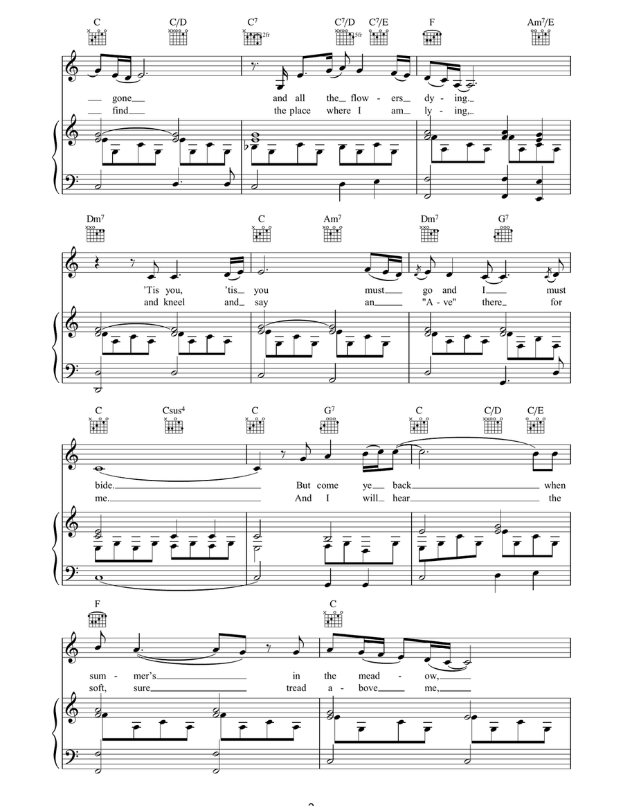 Danny Boy Danny Boy Piano, Vocal, Guitar scores gallery preview page 2