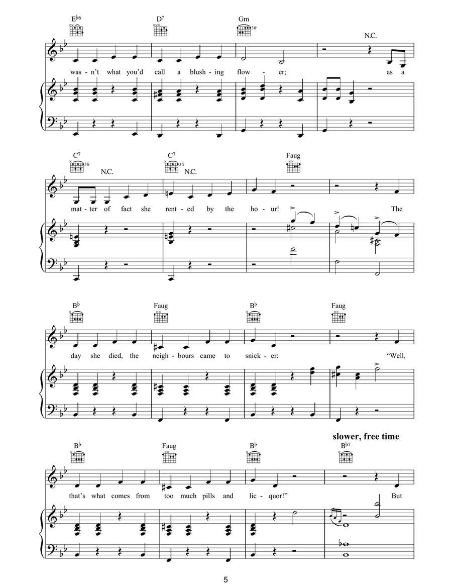 Cabaret Cabaret Piano, Vocal, Guitar scores gallery preview page 5