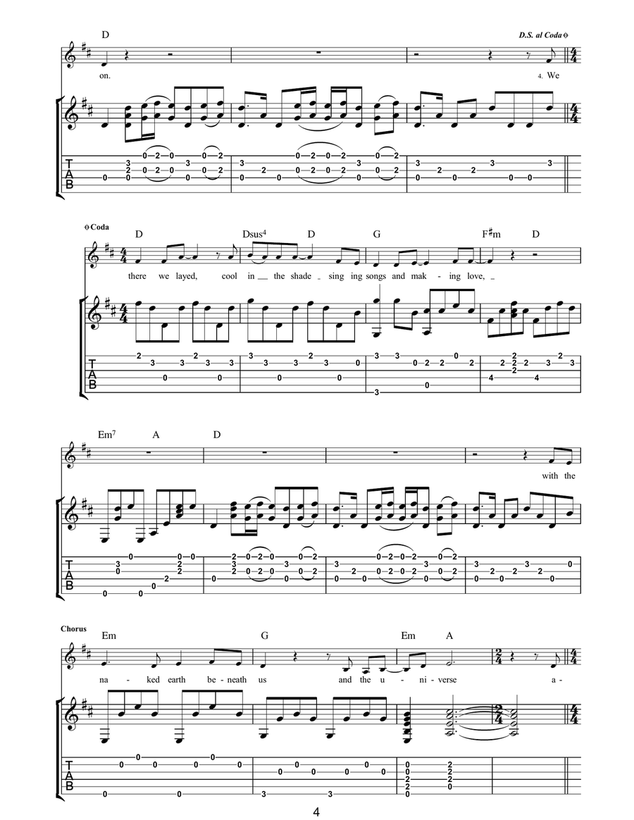 The Boy With The Moon And Star On His Head Acoustic Guitar scores gallery preview page 4