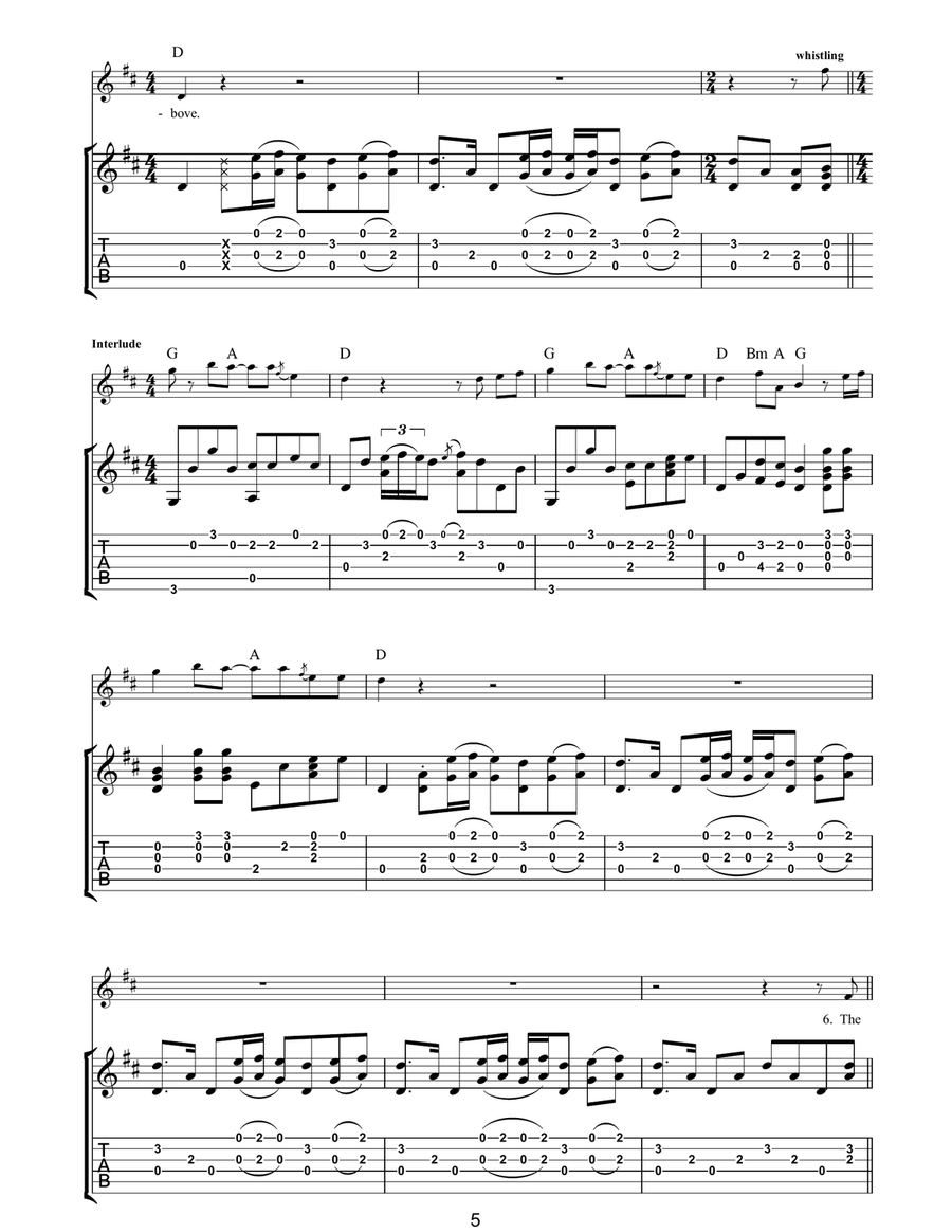 The Boy With The Moon And Star On His Head Acoustic Guitar scores gallery preview page 5