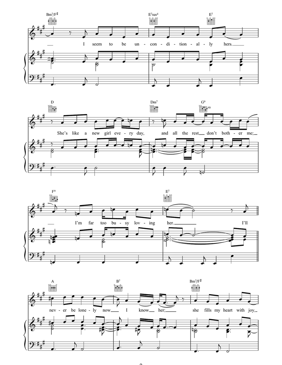 She Makes My Day She Makes My Day Piano, Vocal, Guitar scores gallery preview page 2