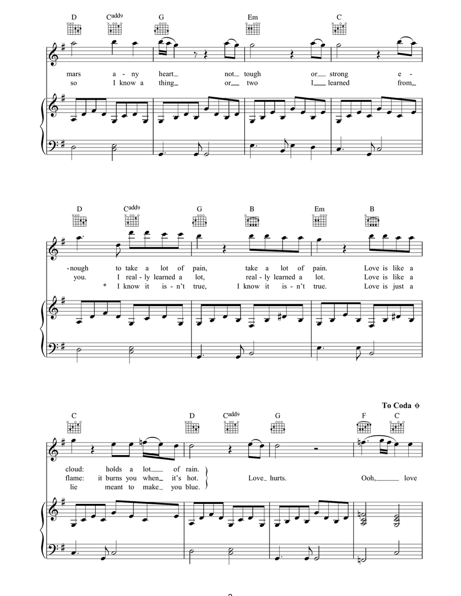 Love Hurts Acoustic Guitar scores gallery preview page 2