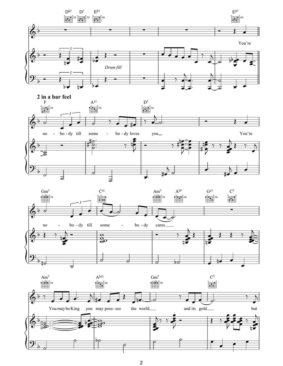 You're Nobody 'Til Somebody Loves You Guitar scores gallery preview page 2