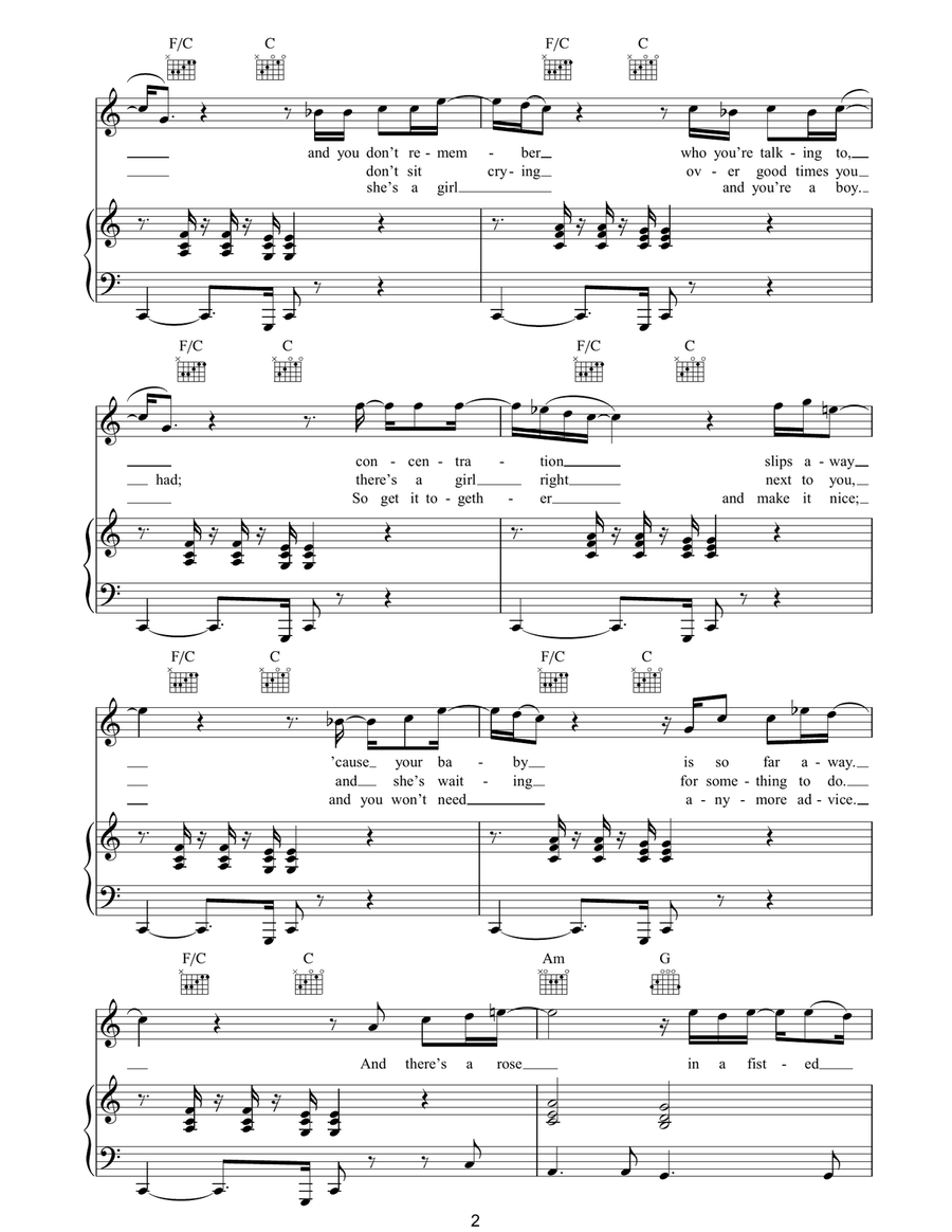 Love The One You're With Love The One You're With Piano, Vocal, Guitar scores gallery preview page 2
