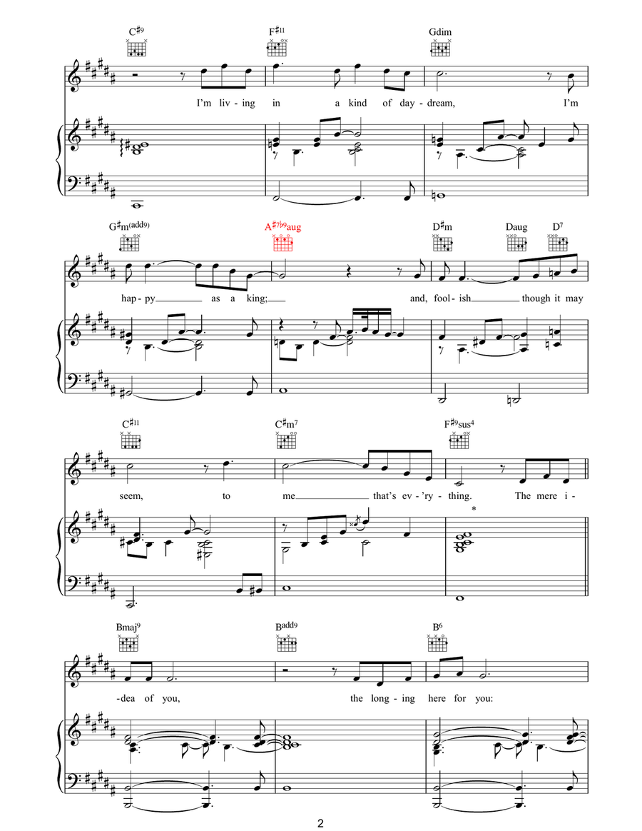 The Very Thought Of You The Very Thought Of You Piano, Vocal, Guitar scores gallery preview page 2
