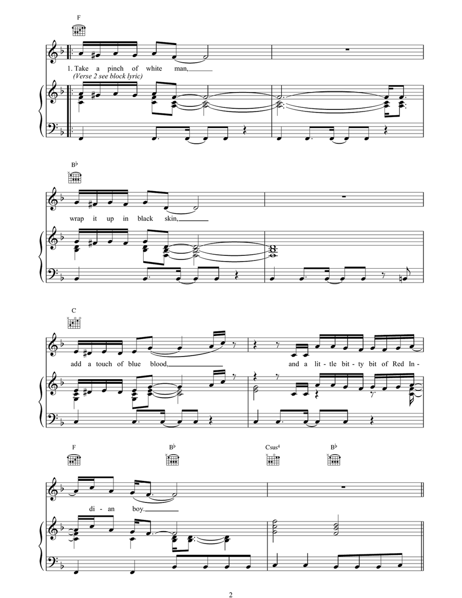 Melting Pot Melting Pot Piano, Vocal, Guitar scores gallery preview page 2