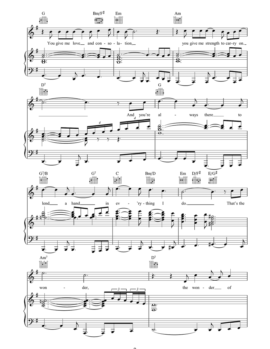 The Wonder Of You The Wonder Of You Piano, Vocal, Guitar scores gallery preview page 2