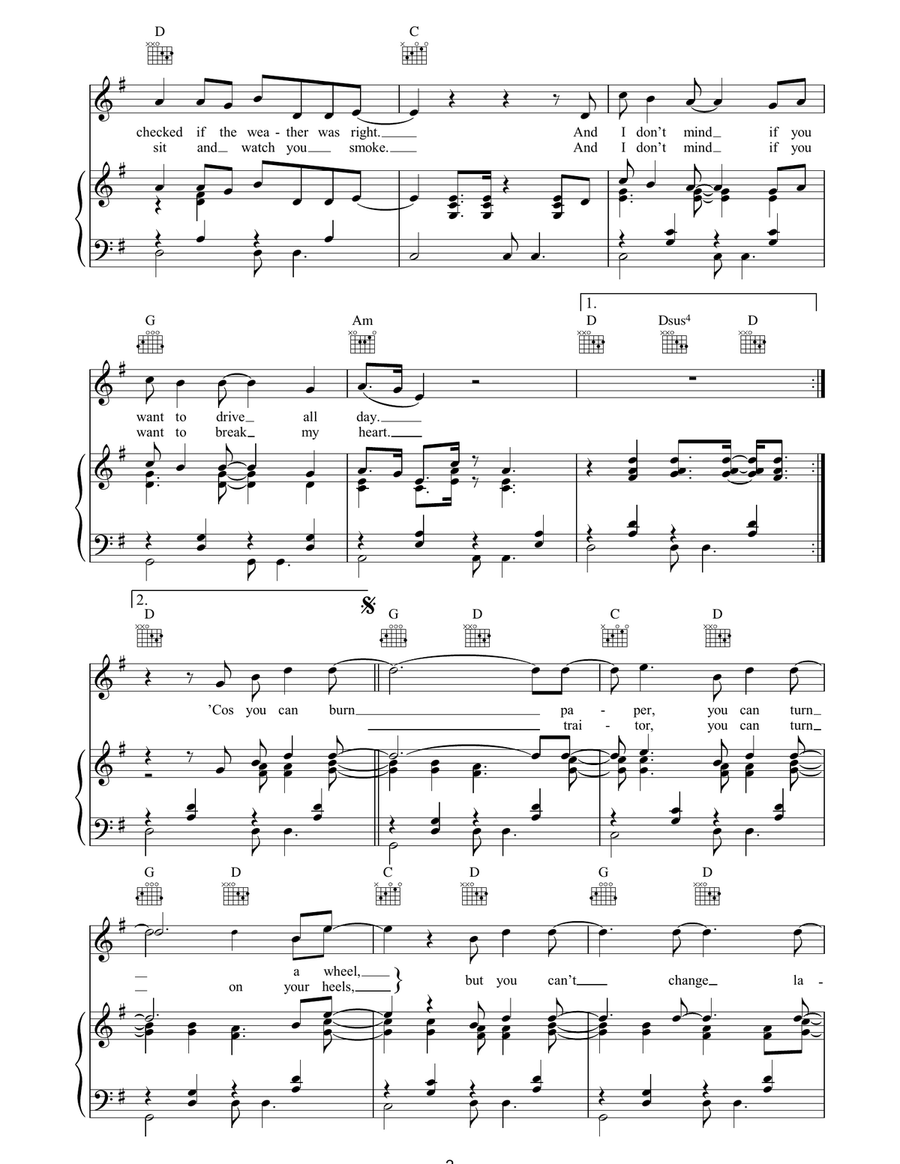 Here And Now Here And Now Piano, Vocal, Guitar scores gallery preview page 2