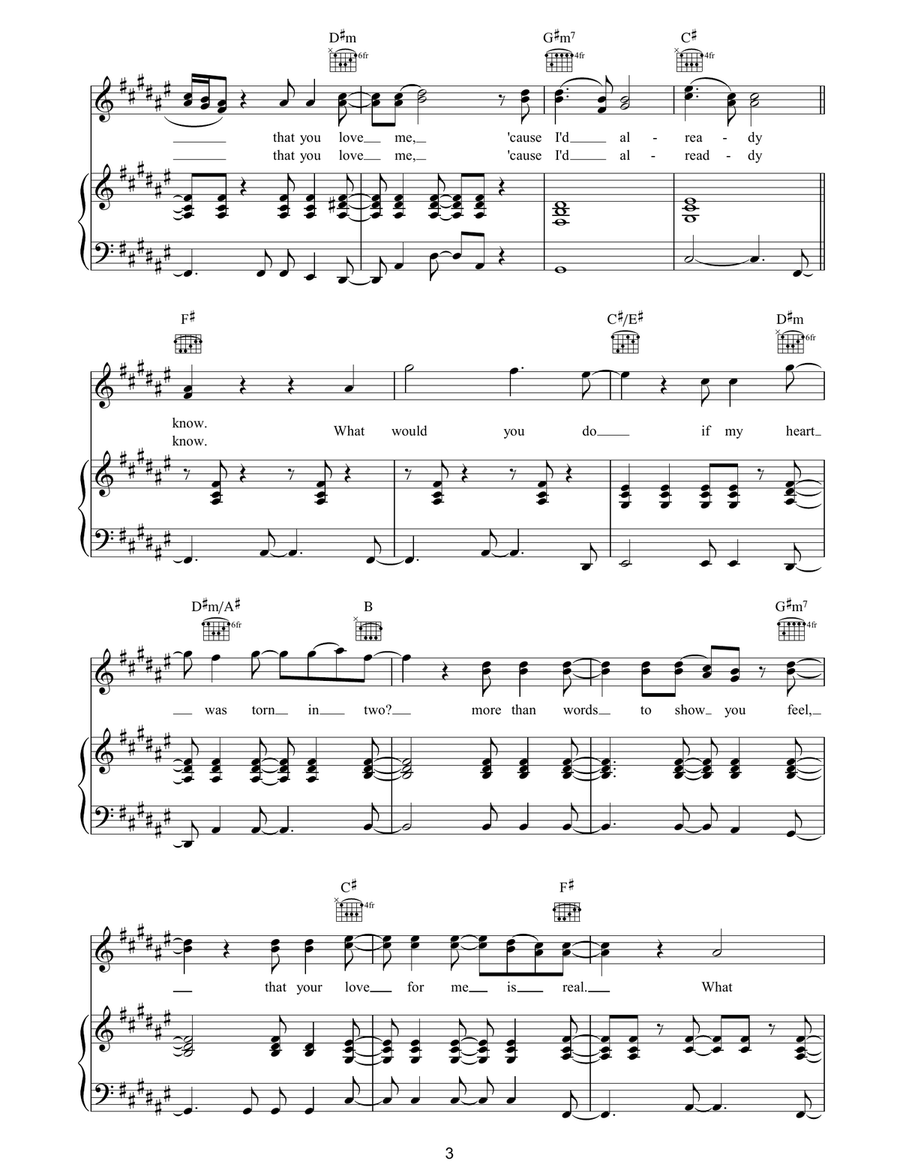 More Than Words More Than Words Piano, Vocal, Guitar scores gallery preview page 3