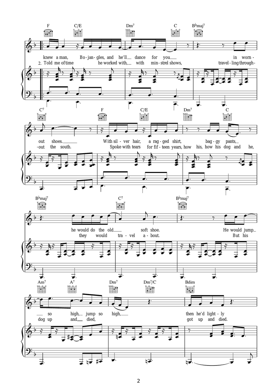Mr. Bojangles Acoustic Guitar scores gallery preview page 2