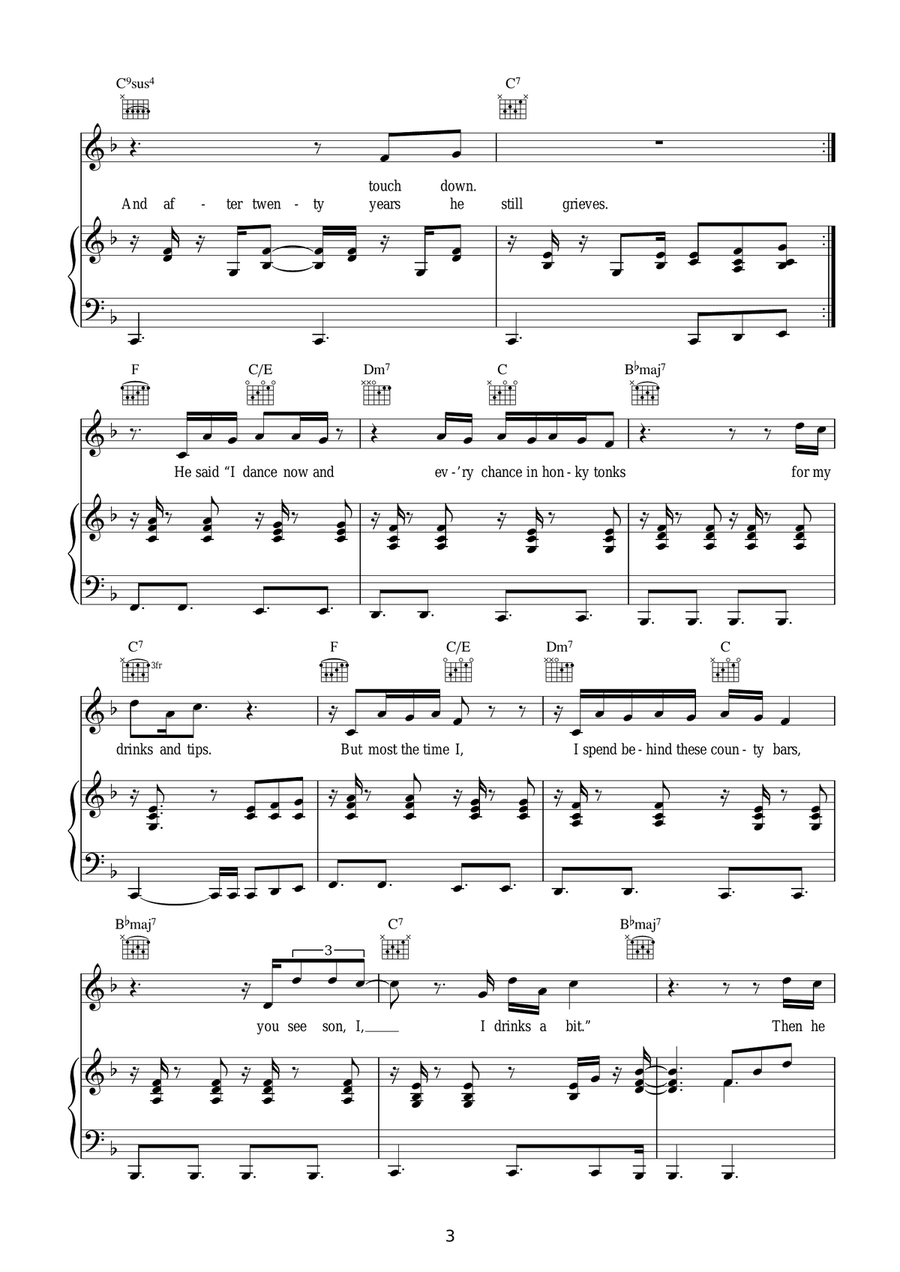 Mr. Bojangles Acoustic Guitar scores gallery preview page 3