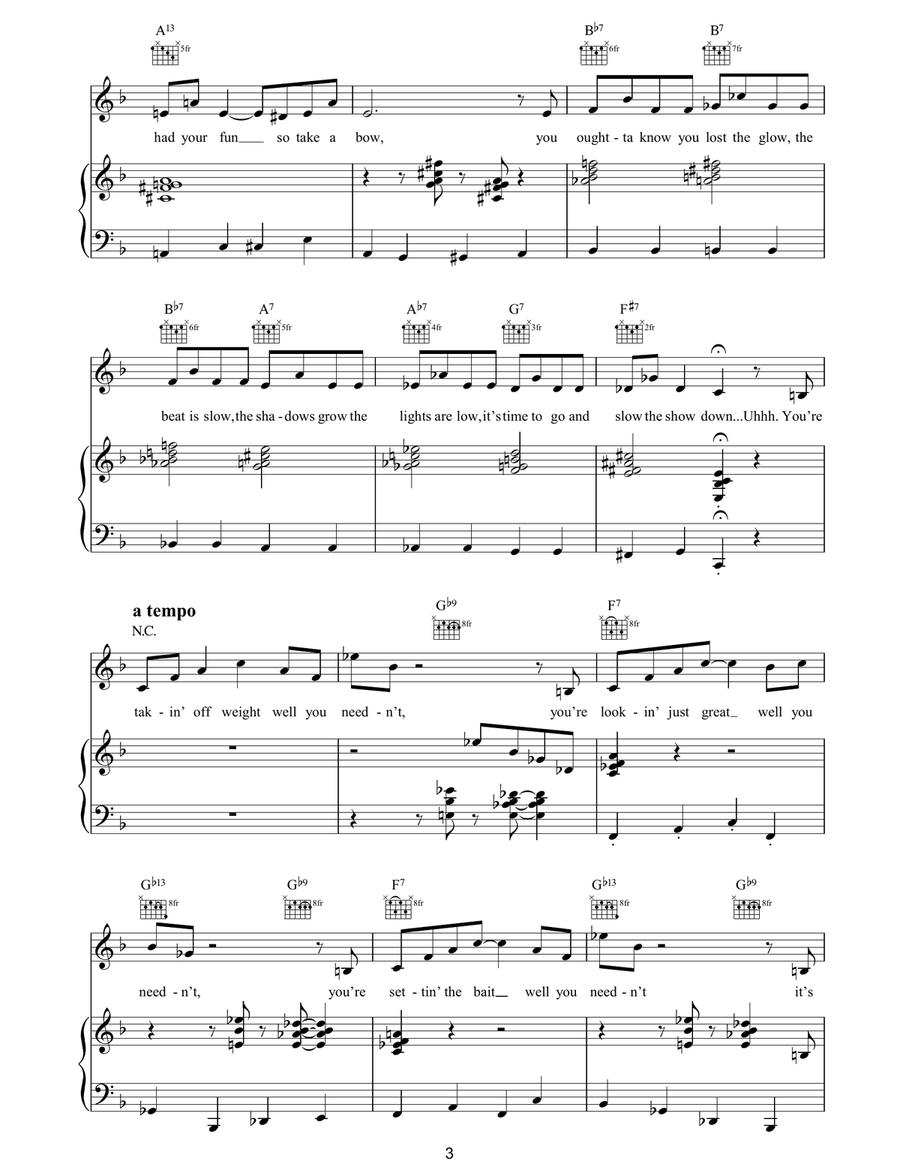 Well You Needn't (It's Over Now) Guitar scores gallery preview page 3
