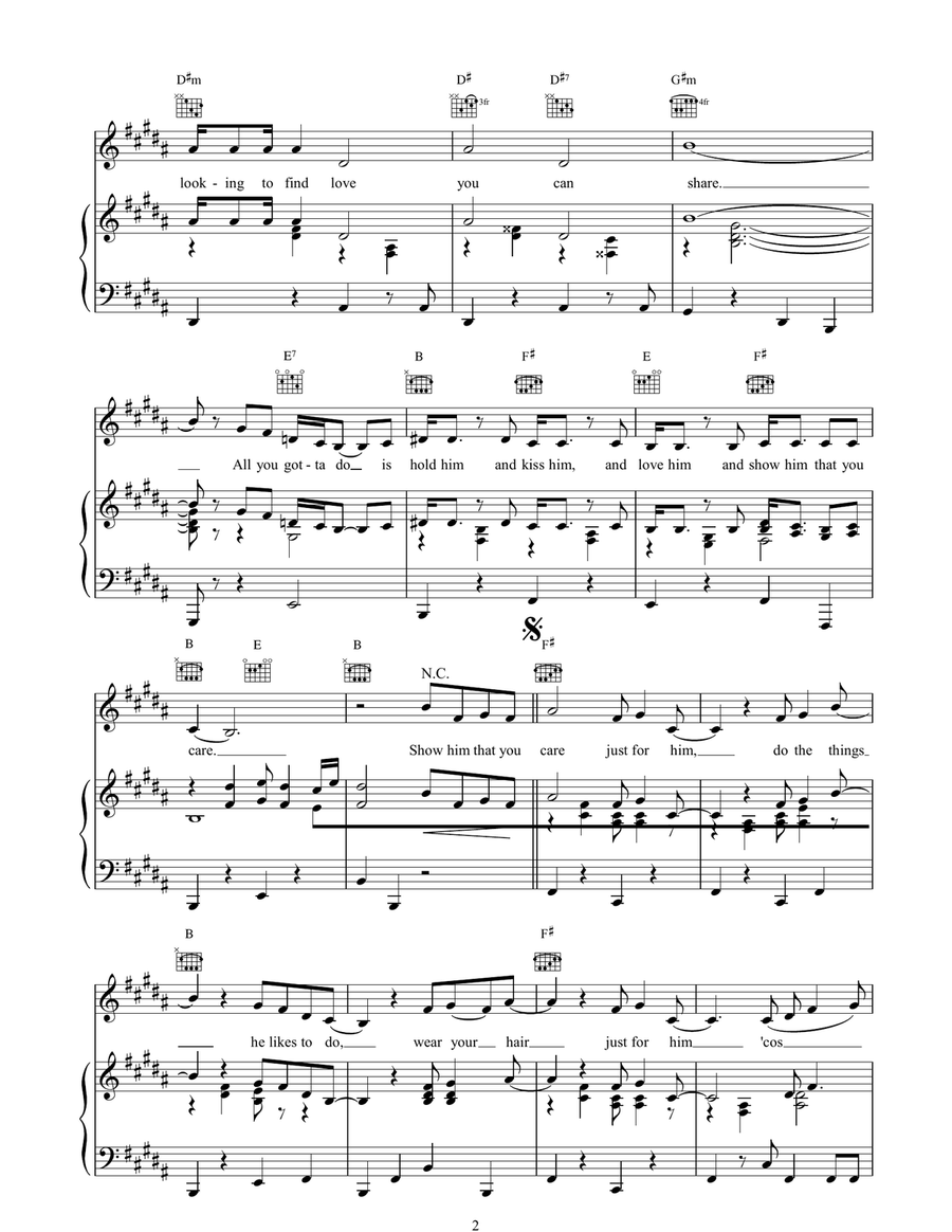 Wishin And Hopin Wishin And Hopin Piano, Vocal, Guitar scores gallery preview page 2