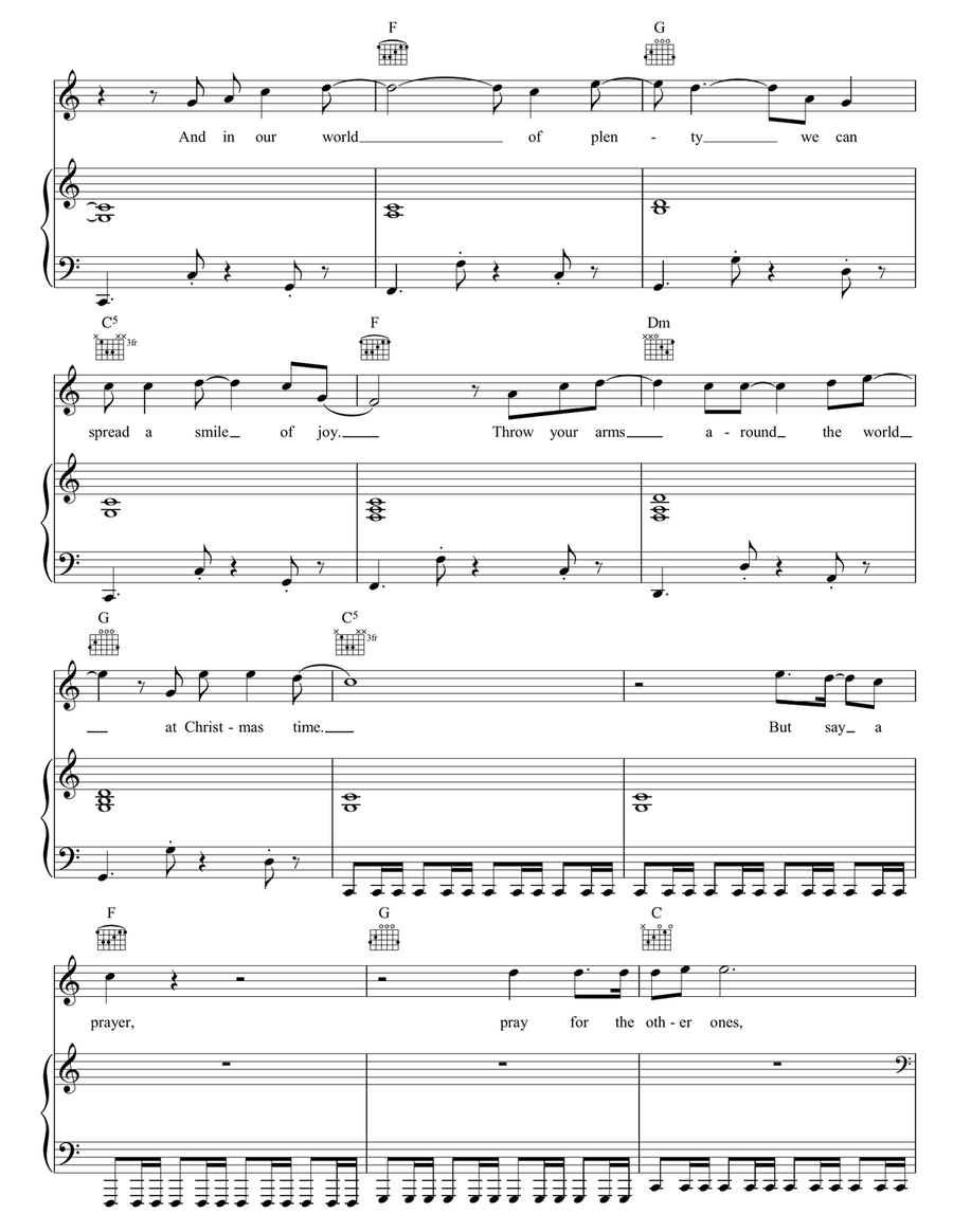Do They Know It's Christmas? Acoustic Guitar scores gallery preview page 2