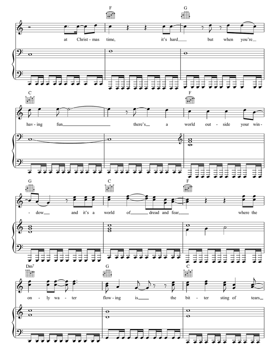 Do They Know It's Christmas? Acoustic Guitar scores gallery preview page 3